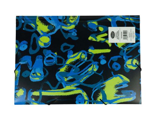 Pasta Fólio de Polipropileno com Elásticos e Abas Líquidas Azuis