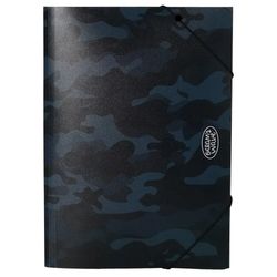Pasta fólio de polipropileno com elásticos e abas militares