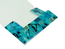 Chemise folio en polypropylène avec élastiques et rabats surf