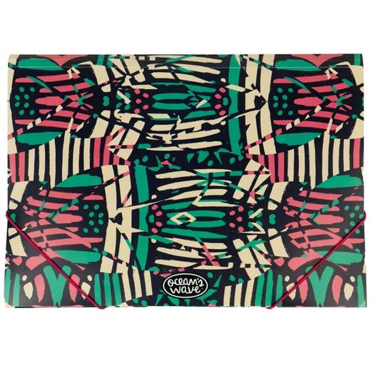 Chemise folio tribale en polypropylène avec élastiques et rabats