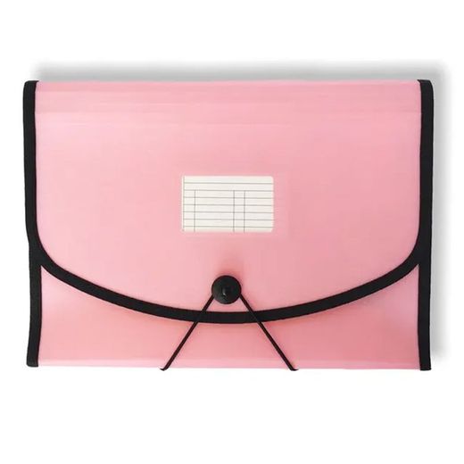 Carpeta fuelle con 13 departamentos rosa pastel Ocean's Wave