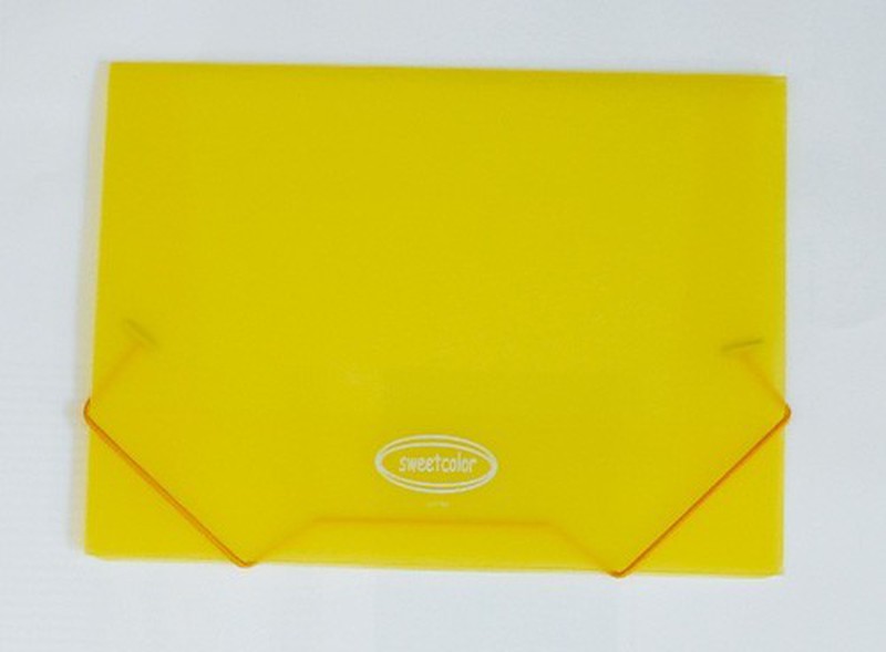Carpeta de gomas de plástico SWEETCOLOR en tamaño A4 y color amarillo —  Cartabon