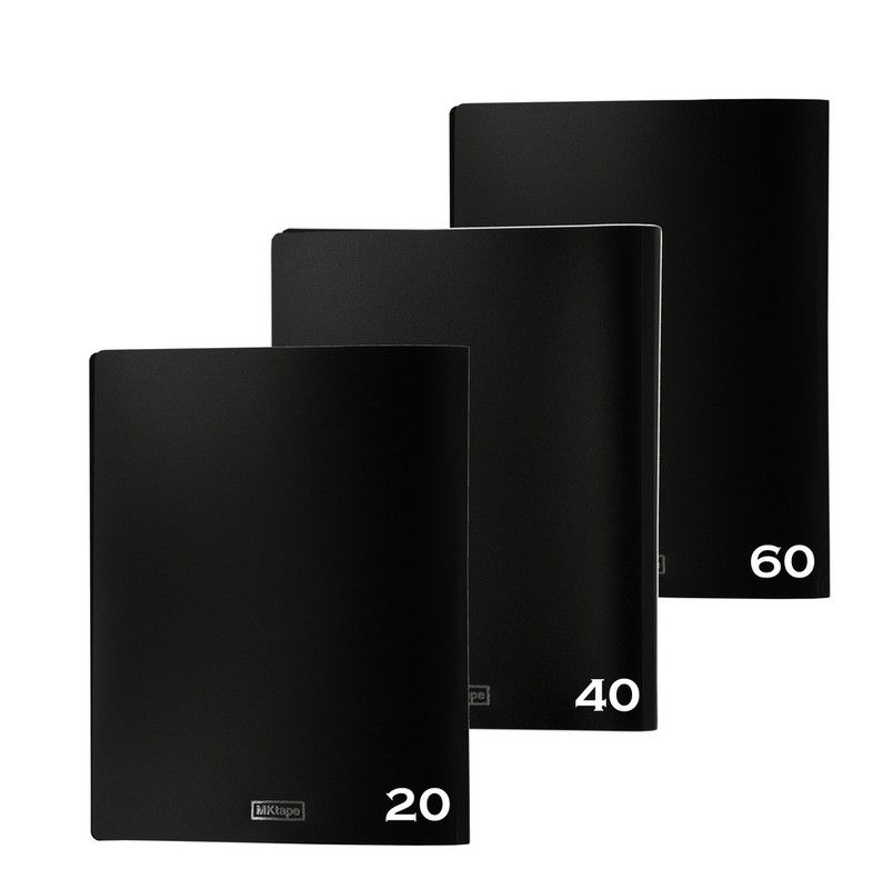 Carpeta negra con fundas Mktape