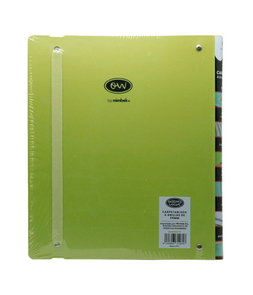 Classeur A4 4 anneaux, 35 mm, + recharge 80H 90 g + accessoires de classement