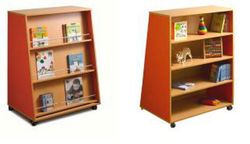 Carrinho de exibição escolar em cores diferentes