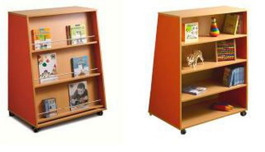 Carrinho de exibição escolar em cores diferentes