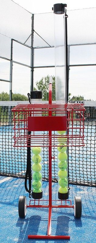 Carrinho para 80 bolas de tênis ou paddle