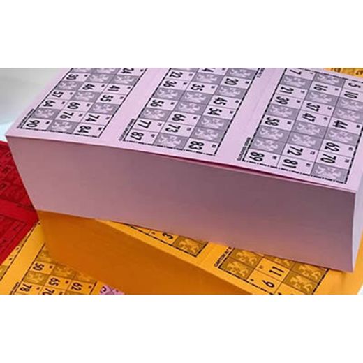 Cartes de bingo. 900 cartons découpés