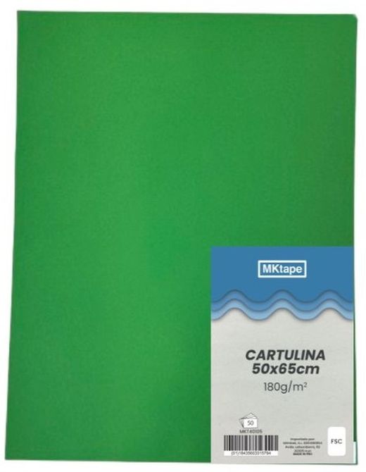 Cartulina de 50 x 65 cm. 8 colores