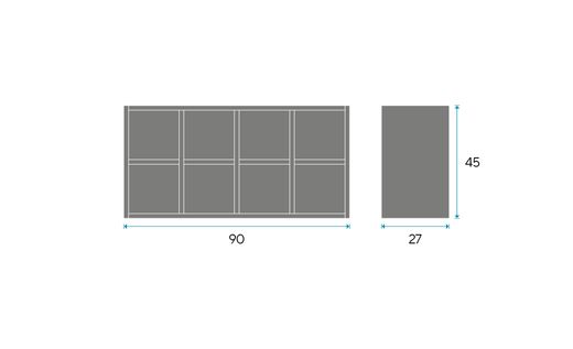 Casillero de pared. 8 huecos KIDDY 45