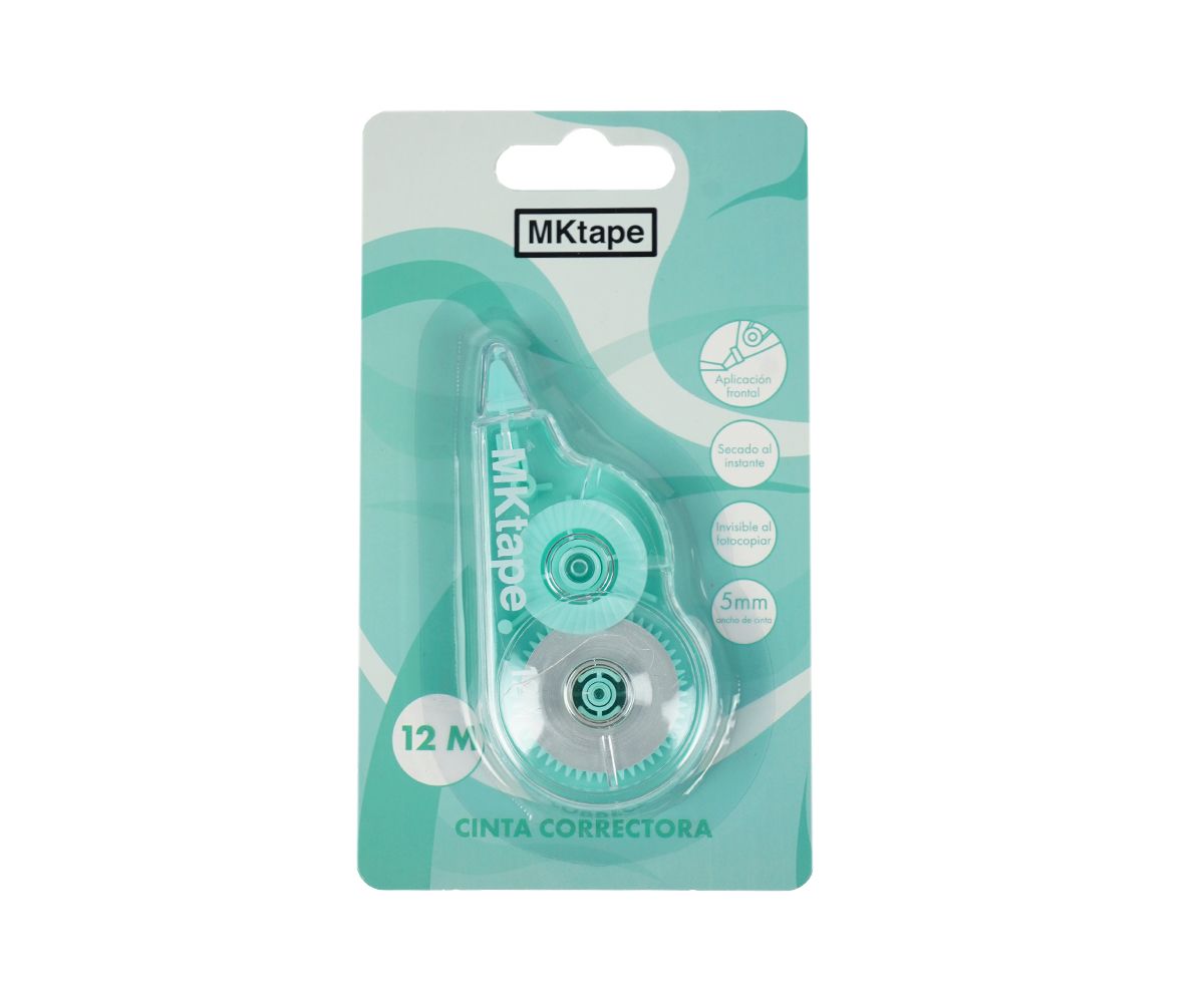 Cinta correctora con aplicación frontal con 12 mts Cinta Correctora Aplicación Frontal 12 mts. Amarillo