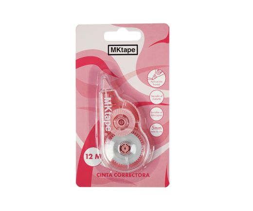 Cinta correctora con aplicación frontal con 12 mts