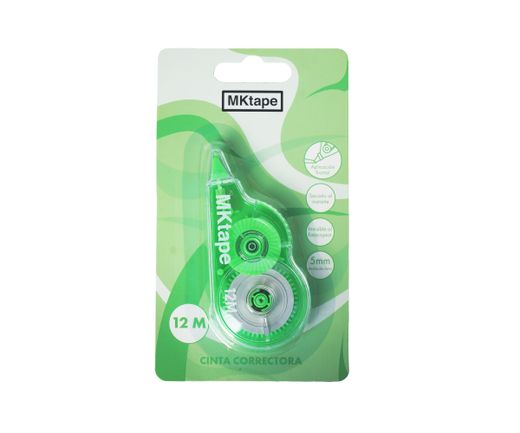 Cinta correctora con aplicación frontal con 12 mts