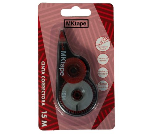 Cinta correctora con aplicación frontal con 15 mts.