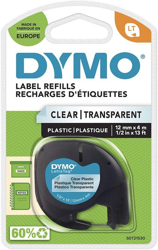 Ruban dymo en plastique pour dymo letratag