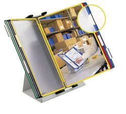 Clasificador de mesa metálico con 10 fundas