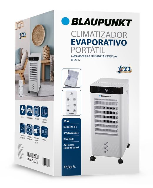 Climatizador 65W 8L 3velocidades Hasta 20m2 con Mando+Display