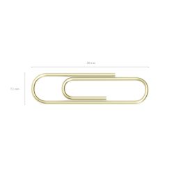 Clips Metálicos Dorados. Caja de 100