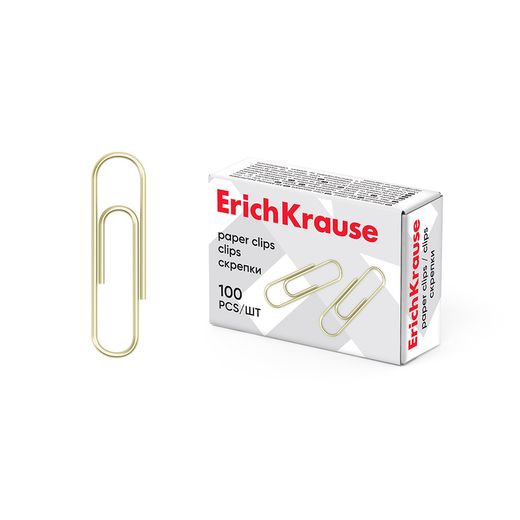 Clips Metálicos Dorados. Caja de 100