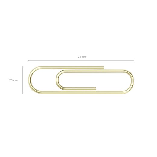 Clips Metálicos Dorados. Caja de 100