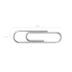 Clips Metálicos Plata. Caja de 100