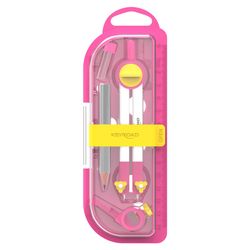 Bússola de metal Keyroad com adaptador, lápis, minas e régua