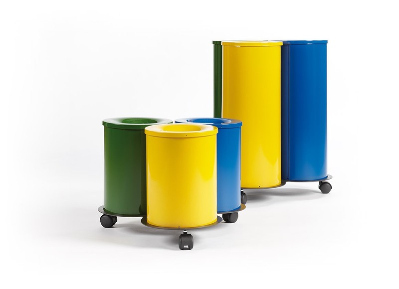 Papelera reciclaje 3 piezas (verde, PP, 281g) como regalos-de-empresa en