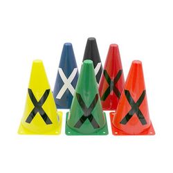 Cono con signo de multiplicación. Varios tamaños y colores