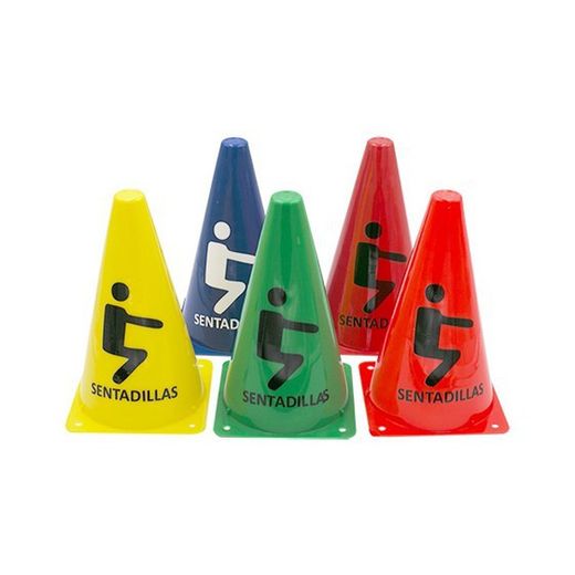 Cone para treino. Estampa de agachamento. vários tamanhos e cores