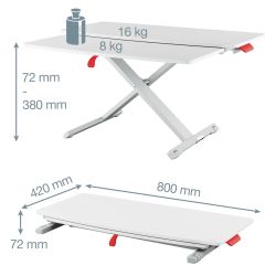 Bureau Leitz Ergo Cozy Riser et plateau coulissant