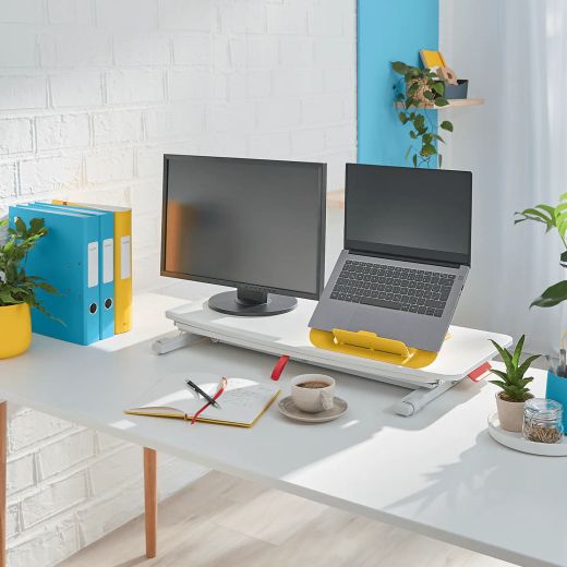 Bureau Leitz Ergo Cozy Riser et plateau coulissant