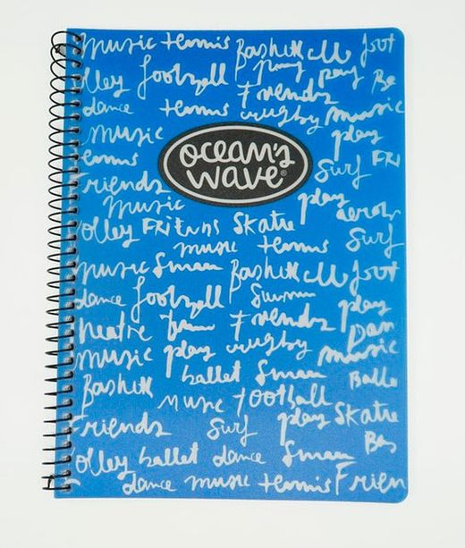 Capa plástica para notebook tamanho Din A5 azul escuro New Neon
