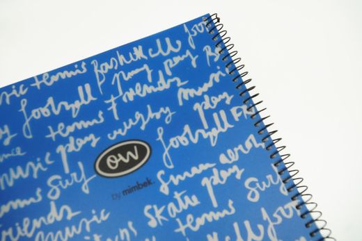 Couverture en plastique pour carnet format Din A5 bleu foncé New Neon