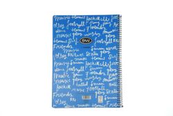 Couverture en plastique pour carnet format Din A5 bleu foncé New Neon
