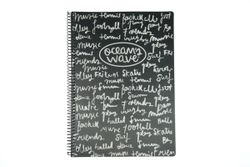 Cuaderno cubiertas de plástico tamaño Din A5 en negro de Ocean’s Wave
