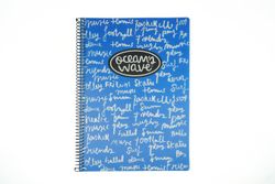 Cuaderno cubiertas de plástico tamaño folio azul oscuro New Neon