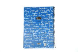 Étui en plastique bleu foncé au format folio New Neon