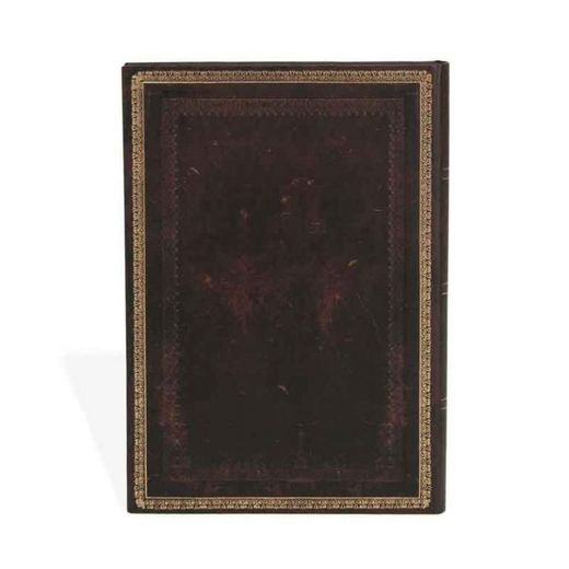 Carnet ancien en cuir - maroquin noir