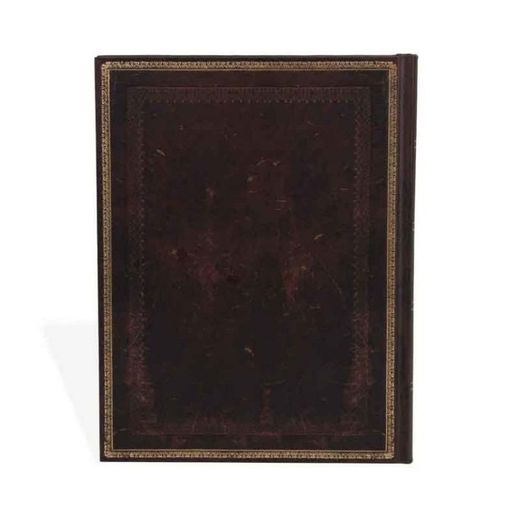 Carnet ancien en cuir - maroquin noir
