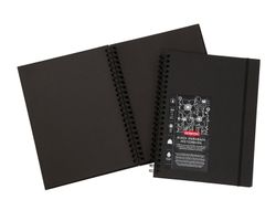 Caderno de esboços com papel preto Derwent A4, 40 folhas 200 grs