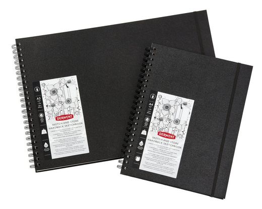 Cuaderno de dibujo Sketch and Store Derwent A4, 56 hojas 165 grs