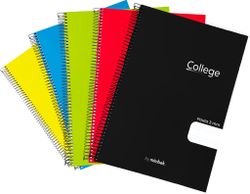 Cuaderno de tapa de plástico College. Varios rayados