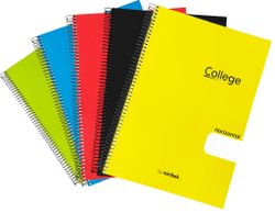 Cuaderno de tapa de plástico College. Varios rayados