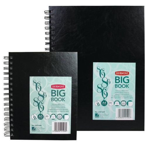 Cahier de dessin Derwent Big Book A4, 86 feuilles 110 g