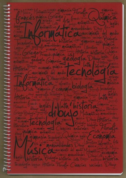 Cahier à spirale avec couverture en plastique, 80 feuilles