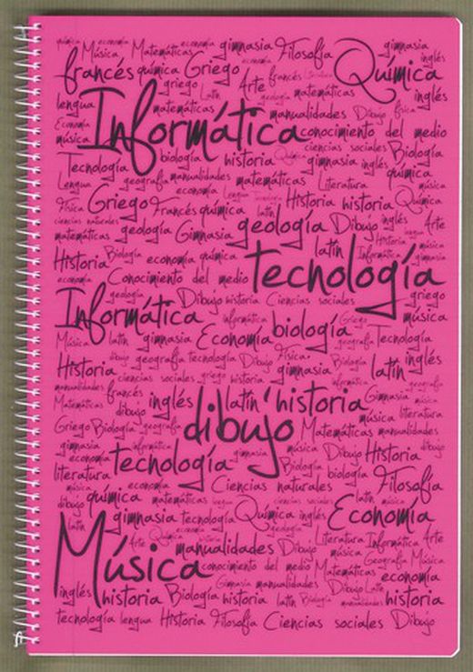 Cahier à spirale avec couverture en plastique, 80 feuilles