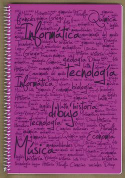 Cahier à spirale avec couverture en plastique, 80 feuilles