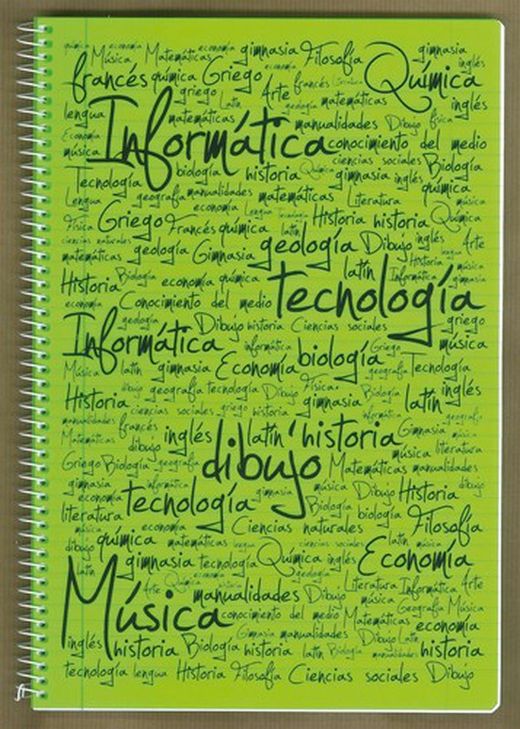 Cahier à spirale avec couverture en plastique, 80 feuilles