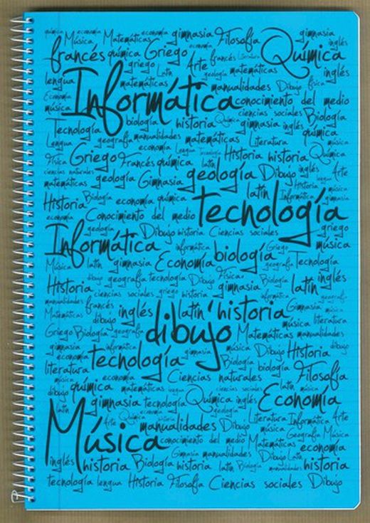 Cahier à spirale avec couverture en plastique, 80 feuilles