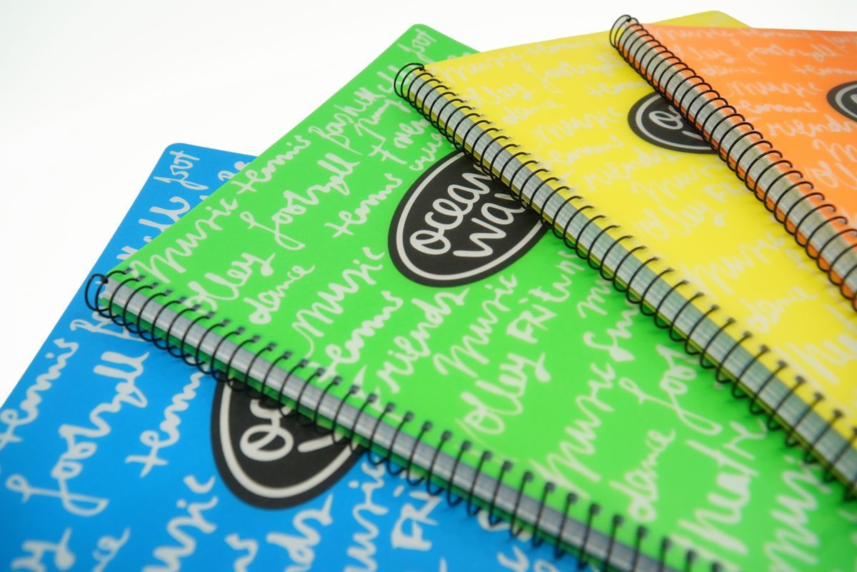 Cuaderno Ocean's Wave New neón tapa plástico